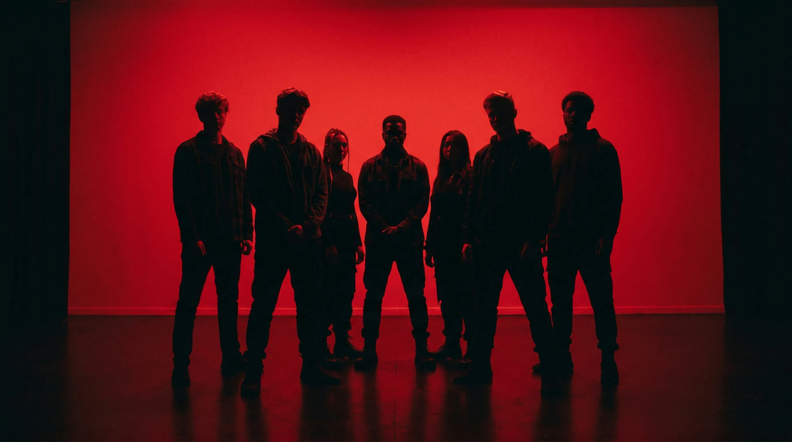 UGCHouse creators lit in deep red